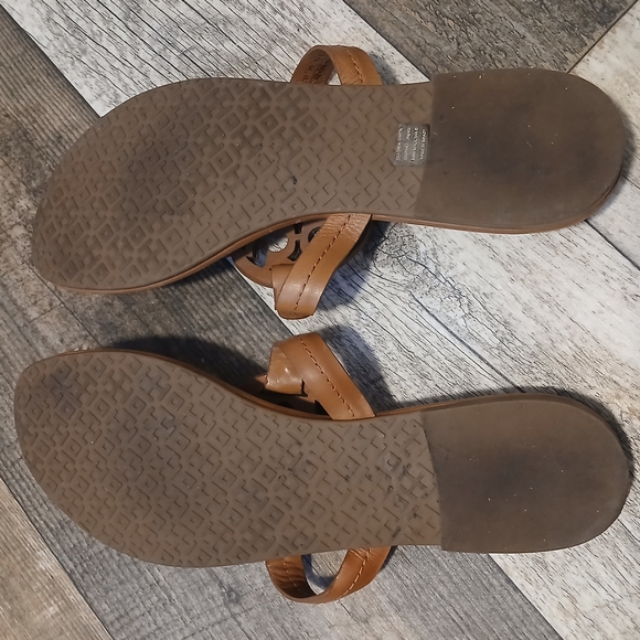 Tory Burk Brown Leather Sandals - Picture 4 of 7